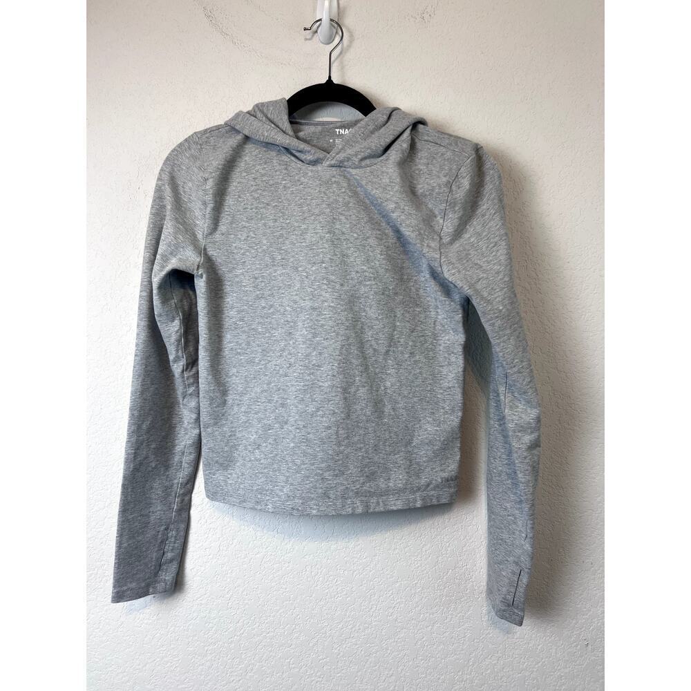 TNA Gray Cropped Hoodie - Cozy & Stylish, Size M (Fits S)